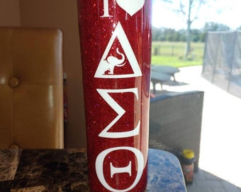 Delta Sigma Theta Tumbler: Stainless Steel Insulated Skinny Tumbler