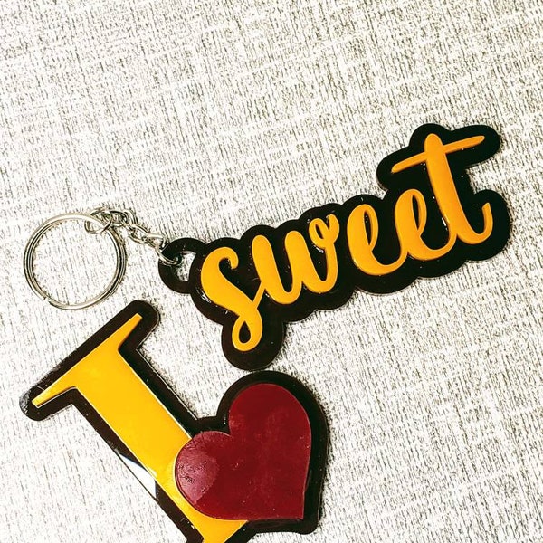 ISI Sweet September Set | Iota Sweetheart keychain | Ow Sweet keychain