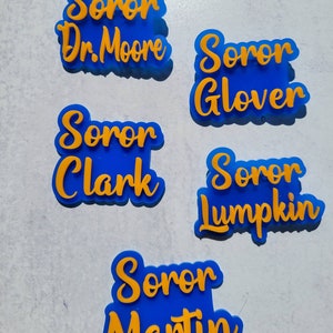Last Name pin | Badge | Sigma Gamma Rho Pin | Lapel pin  | Soror pin | Sorority pin