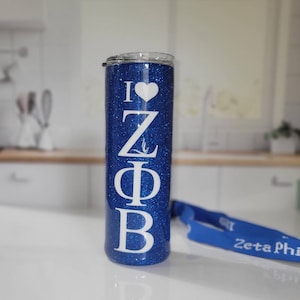 Zeta Phi Beta Tumbler | I Love Zeta Tumbler | Z Phi B Tumbler