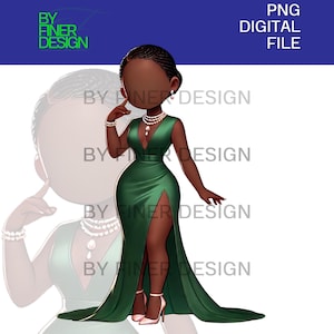 Camille - AKA Emerald Elegance | PNG | Digital Download | AKA Clipart