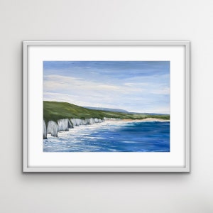 The Cliffs at Whiterocks, Portrush, North Coast, NI,Irish Acrylic Painting, Fine Art Print, Gift, Present, Charlotte Smyth Art
