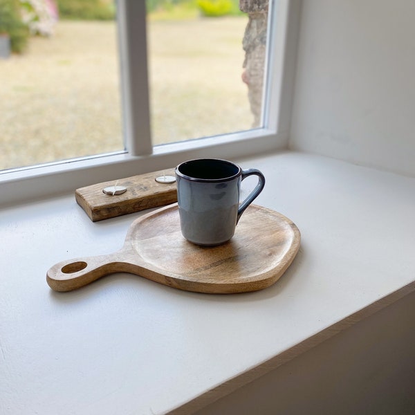 Mango Wood Serving Tray Handle| Country Kitchen | Rustic | Wooden | living | coffee treats | Gift | Home | Cosy