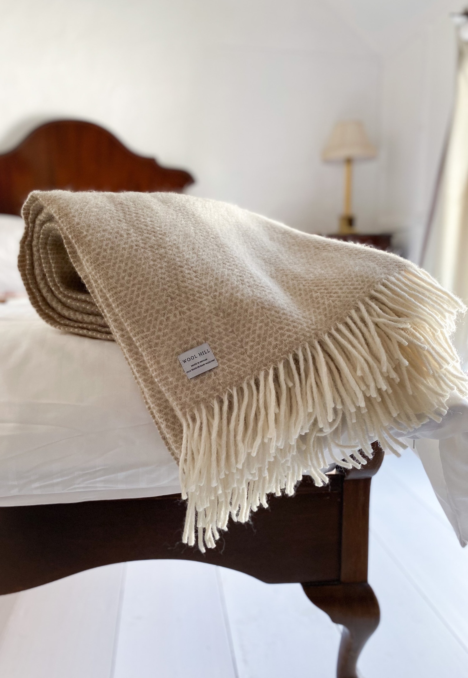 Oatmeal Blanket Large Pure New Wool Throw British Blanket Etsy