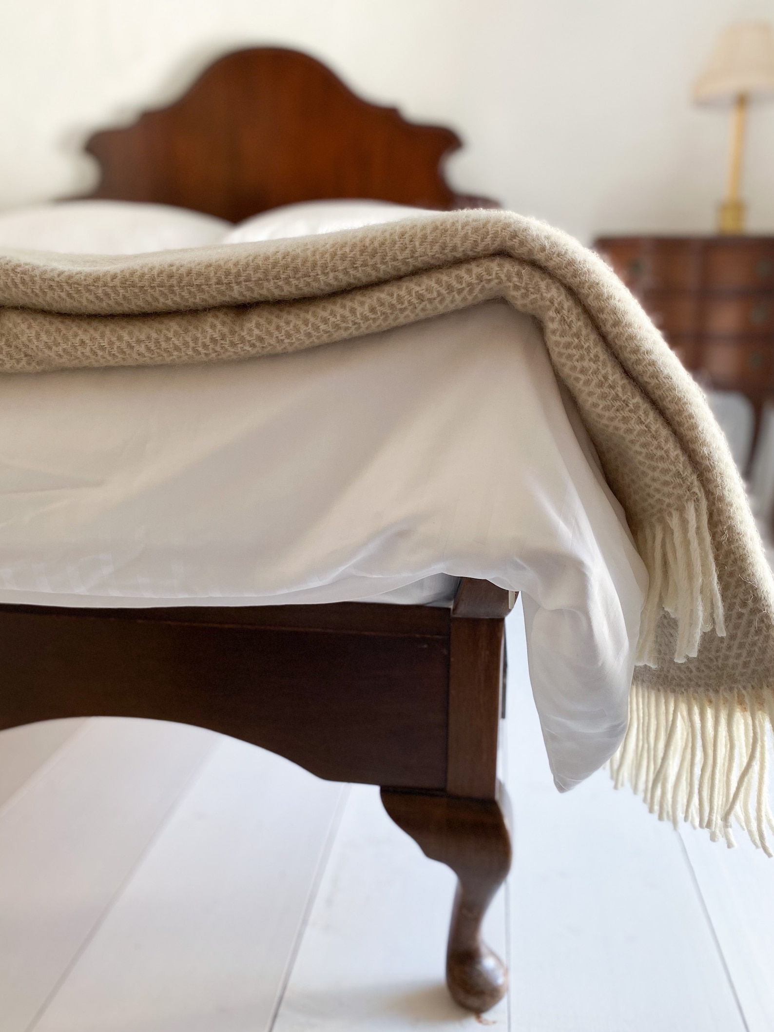 Oatmeal Blanket Large Pure New Wool Throw British Blanket Etsy