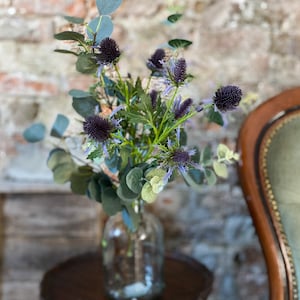 Purple lilac thistle | Cream | Greenery | Artificial Faux | Greenery | Flowers | Scottish | Country living | Flower Stem | home decor