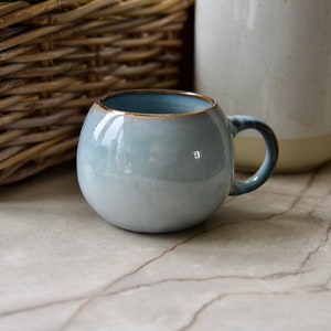 Artisan Ceramic Glaze Mug, Sea Blue, Aqua Green Stoneware, present, birthday,unique, gift for her, country home, kitchen, coffee cup