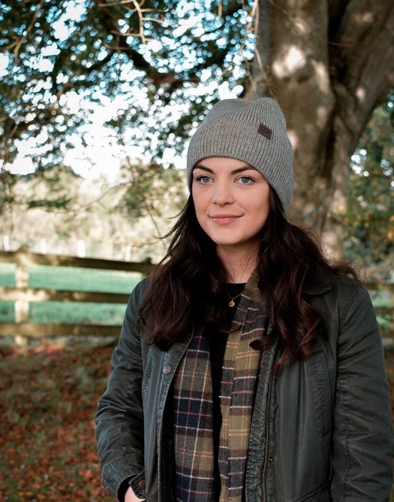 Fisherman Wool Mix Beanie Hat Cream 
