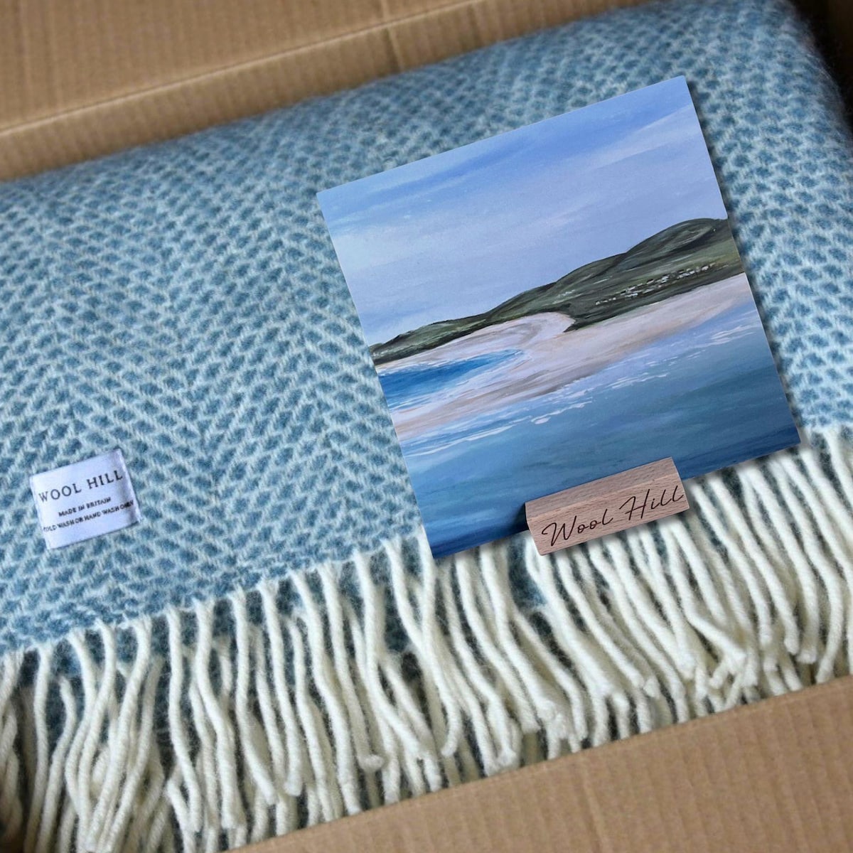 Shoreline Serenity Wool Throw