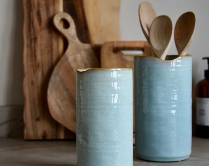 Rustic Ceramic Hand Finished Vase with Unique Glaze| Blue Pink Navy