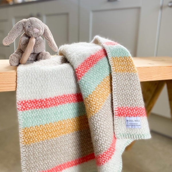 Striped Baby Blanket Etsy UK