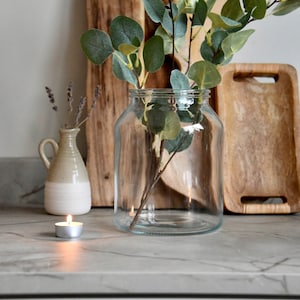 Eukalyptus und Glas Apothekervase Großes Glas 20,5 cm h