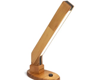 LED table lamp, modern desk light, wooden lamp