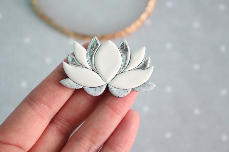 Flower lotus pin Lotus lapel pin Yoga gifts Lotus jewelry Etsy