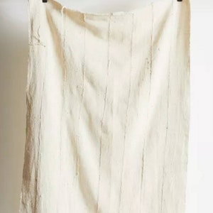 Modern farmhouse HGTV, White Mudcloth,Textile,Authentic MALI village,Organic Cotton fabric,hand woven,sustainable fabric,upholstery,natural