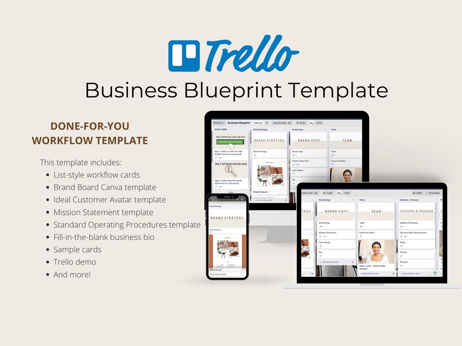 Business Blueprint Trello Template Business Plan Business