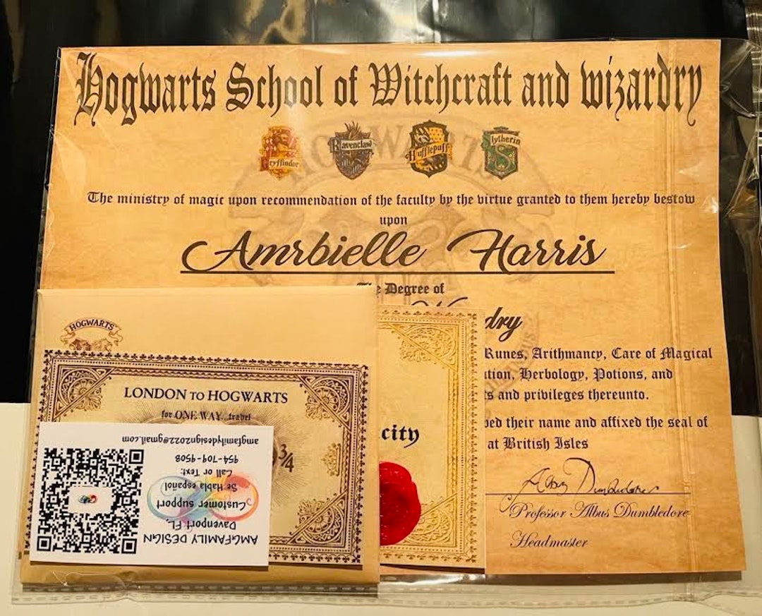 Customizable Harry Potter Certificate Template