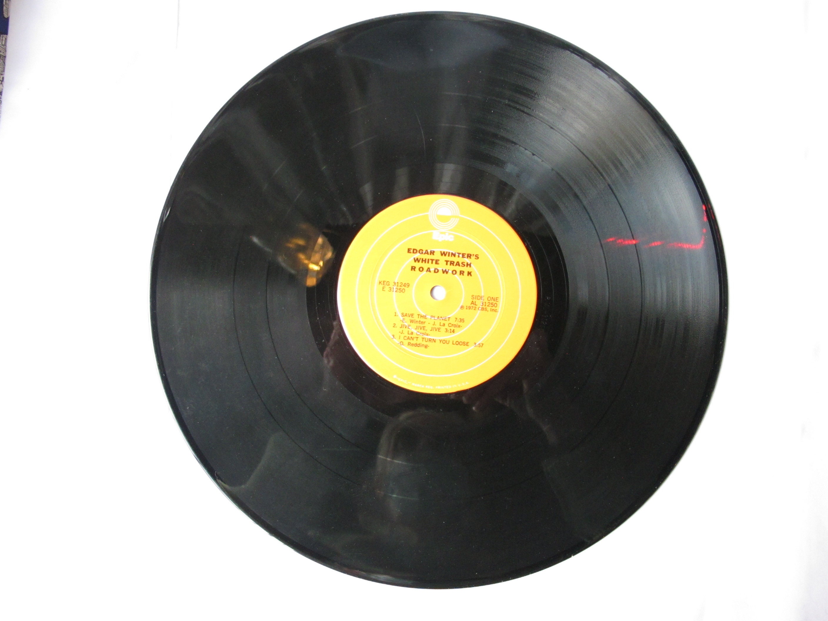 Edgar Winters White Trash Roadwork 12 Black Vinyl Double Live Album