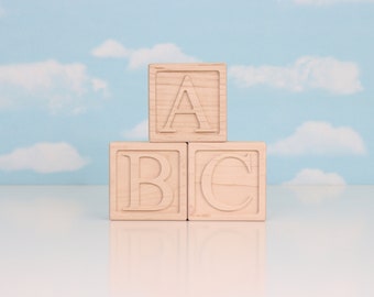 Wooden Alphabet Blocks for Toddlers and Babies Alphabet Set