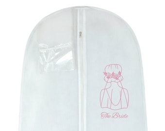 Wedcova UK Wedding Dress Storage Cover Bag Bridal Gown Travel Cover Bag Breathable Long Dress Clothes Cover Garment Bag