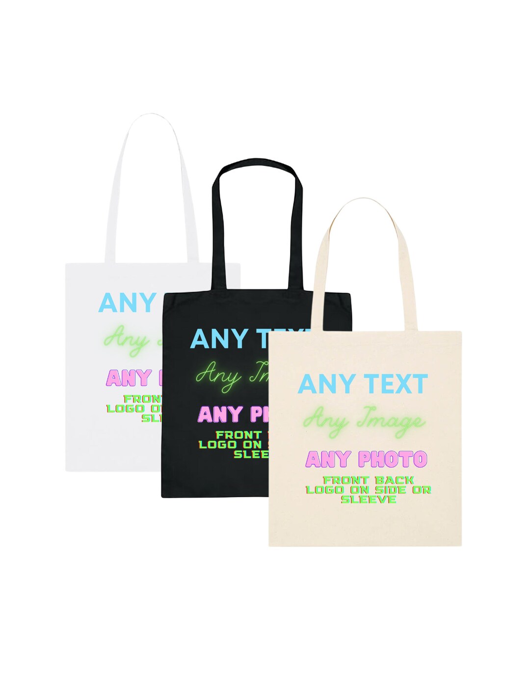 Personalised Custom Print Tote Bag Personalized With Your Logo Photo