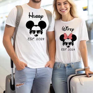 Couple Shirts, Honeymoon Shirts, Matching Shirts, Wife and Husband Shirts Mickey and Minnie disney tshirt, Disney couple Unisex tshirt,