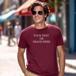 Personalized T-shirt Your Text Logo Photo Printed Top Custom T-shirt Party Cotton image 6