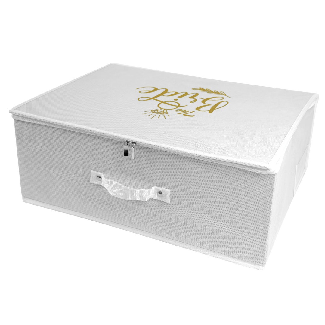 WEDCOVA the Bride Printed Wedding Dress Travel Storage Box Breathable