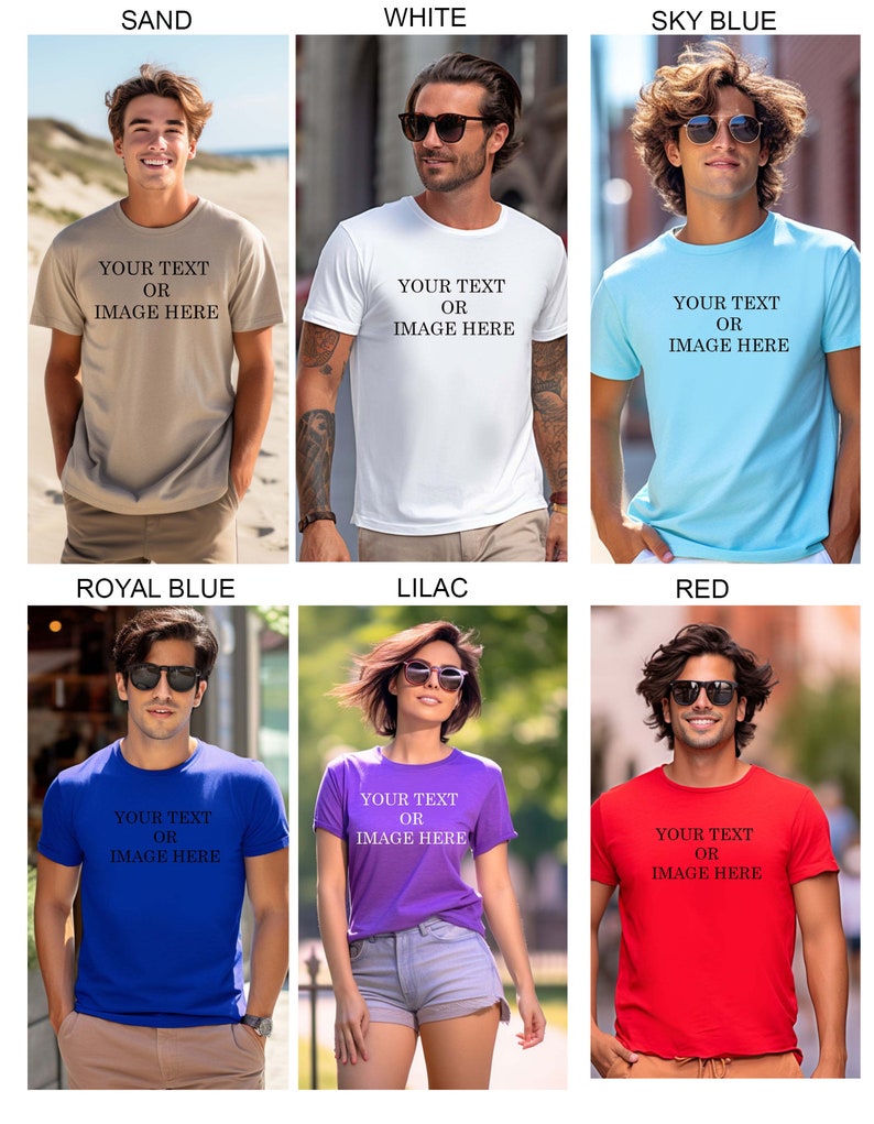 Personalized T-shirt Your Text Logo Photo Printed Top Custom T-shirt Party Cotton image 9