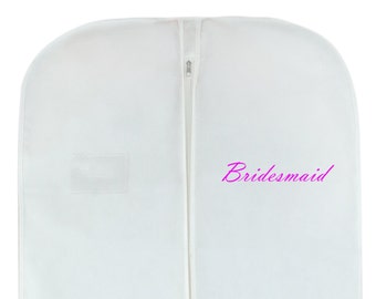 Wedcova UK Personalized Bridesmaid Dress Cover Bag Gifts For Her Personalized gift Breathable 72 inch Long Wedding Dress Garment Bag