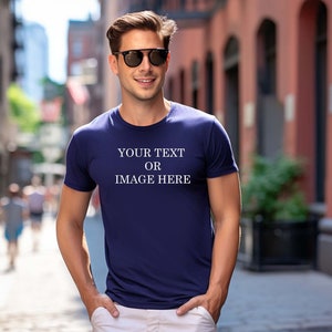 Personalized T-shirt Your Text Logo Photo Printed Top Custom T-shirt Party Cotton image 7