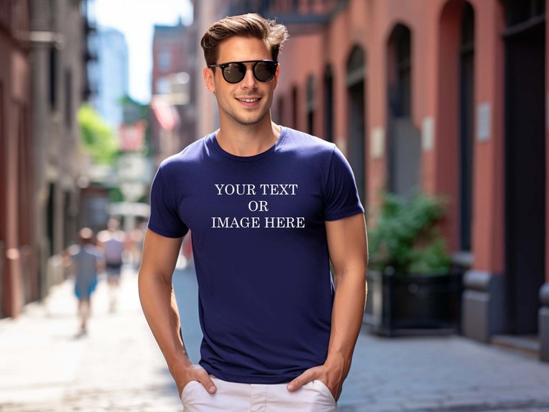 Personalized T-shirt Your Text Logo Photo Printed Top Custom T-shirt Party Cotton image 7