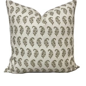 Lee Jofa Indienne Paisley Ivy Cushion Cover Pillow Cover Double Sided