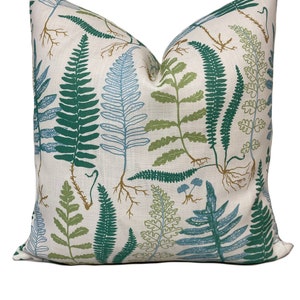 Schumacher Halcott Indoor/Outdoor AQUA Double Sided Cushion Covers Pillow Covers