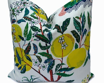 Schumacher Citrus Garden Primary Indoor/Outdoor Cushion Cover Pillow Cover Double Sided