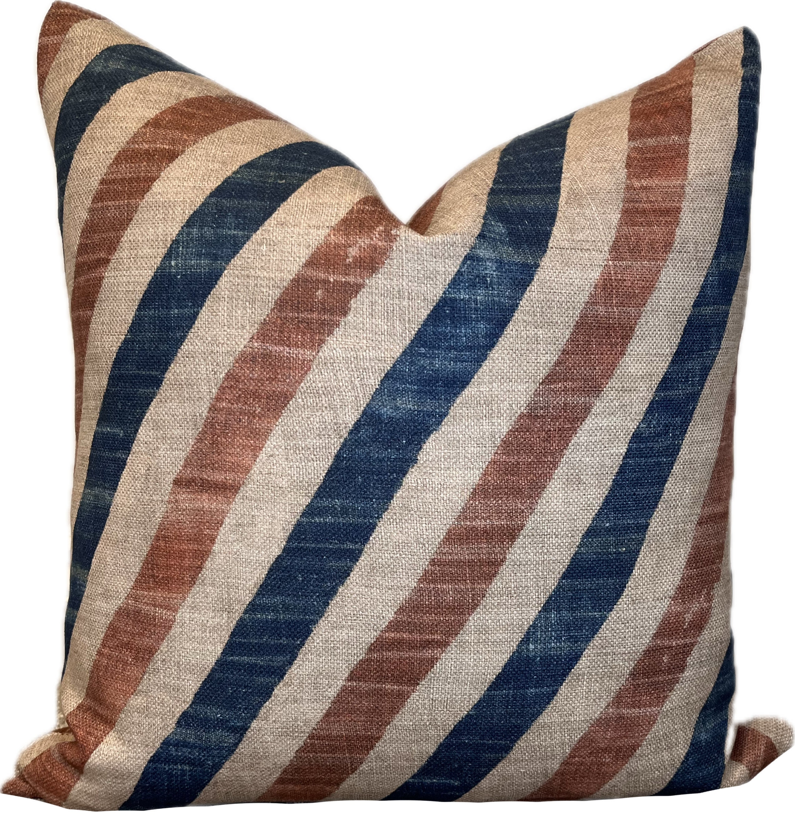 Robert Kime Tazuna Double Sided Cushion Linen Cover Double Sided