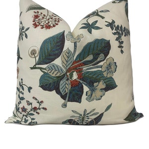 Cowtan and Tout Linnaeus Teal/Cream Cushion Cover Pillow Cover Home Interior Deco