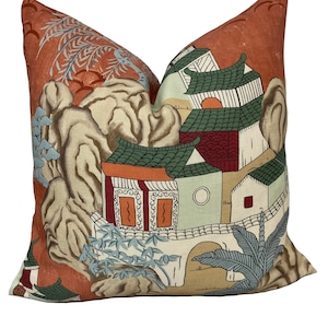 Cowtan and Tout 'TEAHOUSES' Lacquer Cushion Cover Pillow Cover Double Sided