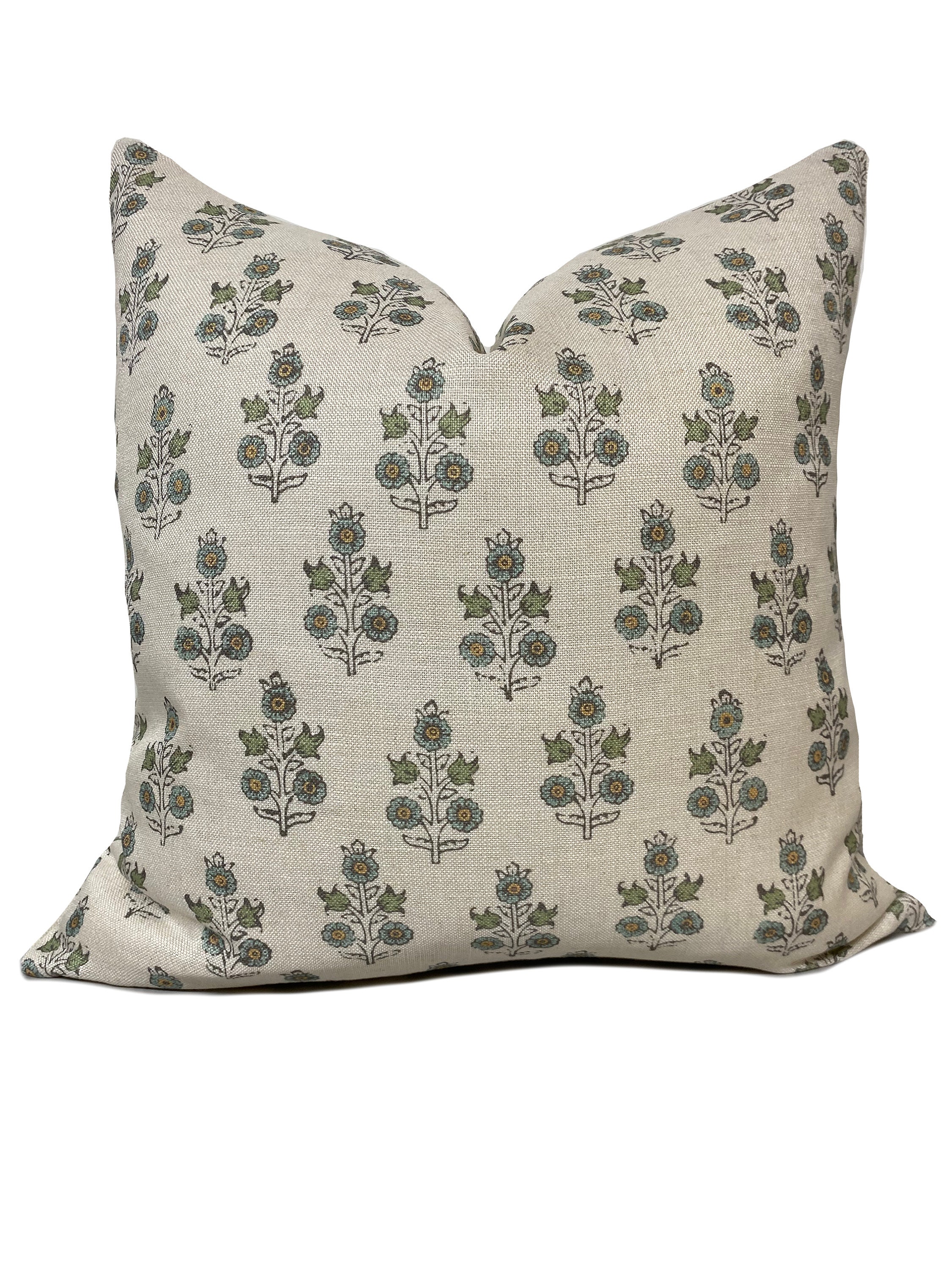 G.P & J Baker Poppy Sprig Aqua Double Sided Cushion Cover