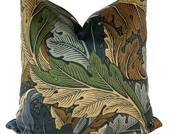 William Morris Acanthus Slate Blue and Thyme Cushion Cover Pillow Cover Home Interior Deco