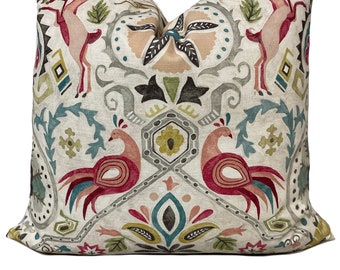 Jane Churchill Roxton in Multi Cushion Cover Pillow Cover Double Sided
