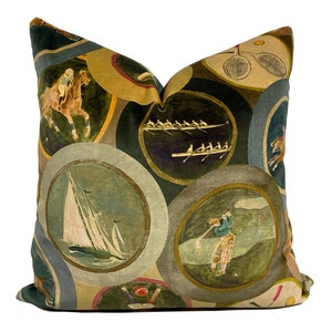 Mulberry 'SPORTING LIFE' Woodsmoke VELVET Cushion Cover Pillow Cover Double Sided