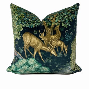 William Morris The Brook Tapisserie Blau Samt Kissenbezug Kissenbezug Home Deco Interior