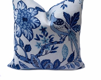 Schumacher Huntington Gardens BLUE Double Sided Cushion Cover Pillow Cover
