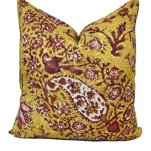 Lisa Fine Cochin Saffron Cushion Cover Pillow Cover Linen Double Sided