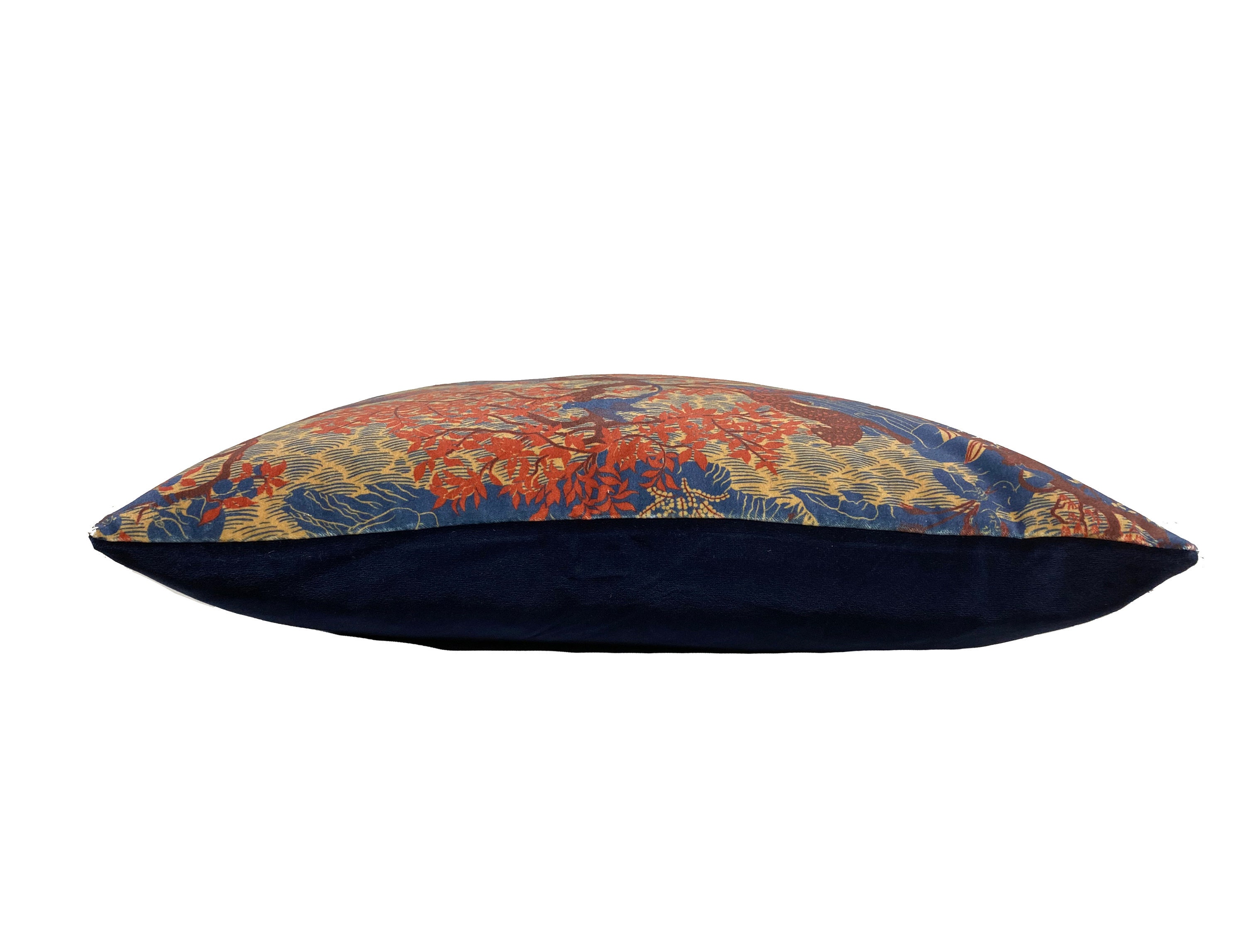 Zoffany Arden Avalonis Velvet Como Blue / Koi Cushion Cover Pillow ...