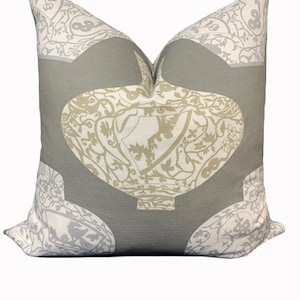 Thibaut IMARI VASE GREY Summer Collection Cushion Cover Pillow Cover Double Sided