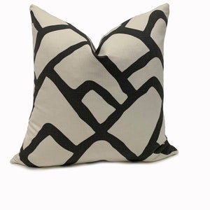 Schumacher Zimba Charcoal Exuberant Prints Collection Cushion Cover Pillow Cover Double Sided