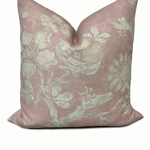 Thibaut CLAUDETTE Heritage Collection Blush Cushion Cover Pillow Cover Double Sided