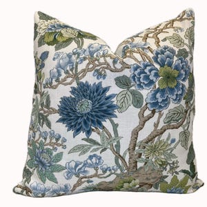 G.P & J Baker Little Magnolia Willow Linen Double Sided Cushion Cover Pillow Cover